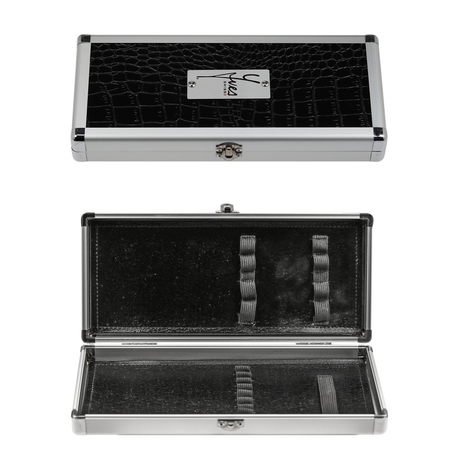 Yves Swiss Brush case alu/croco black