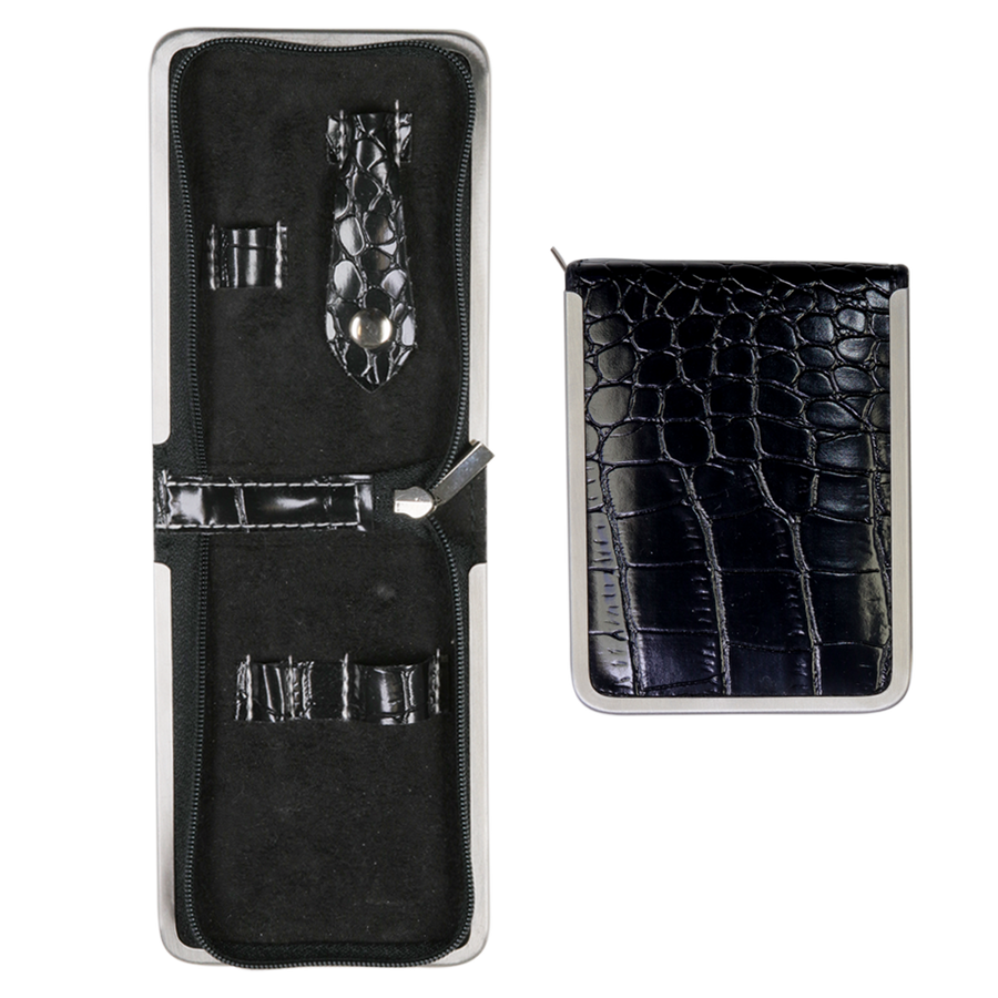 YS Etui black/chrom leer