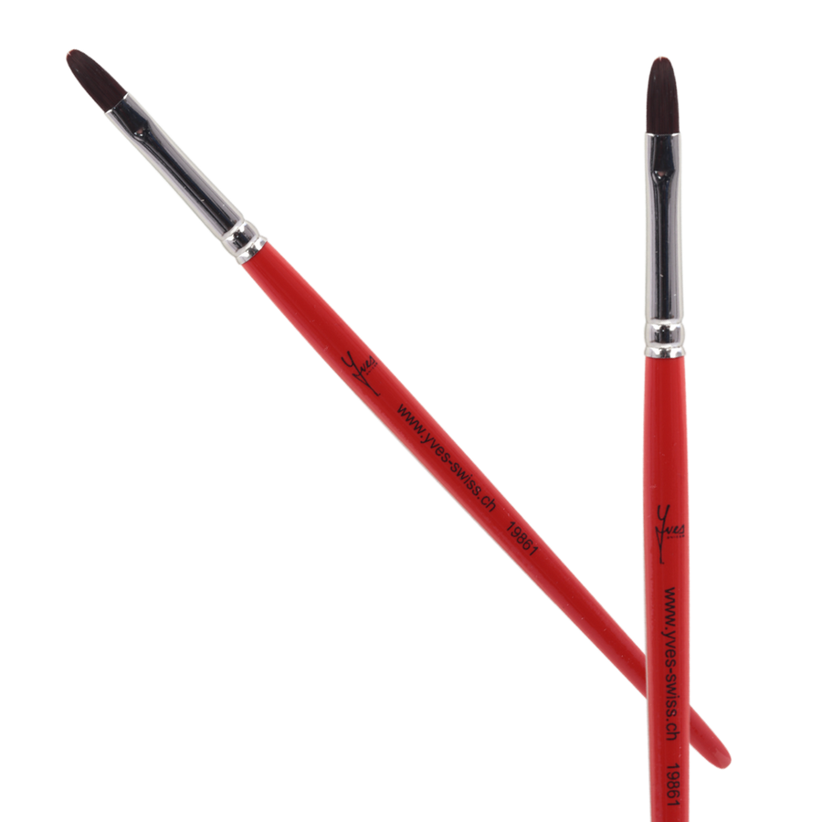 Yves Swiss OS-Brush big tongue - red wood
